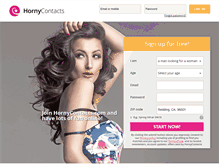 Tablet Screenshot of hornycontacts.com